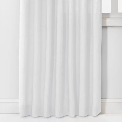 1pc Light Filtering Linen Window Curtain Panel