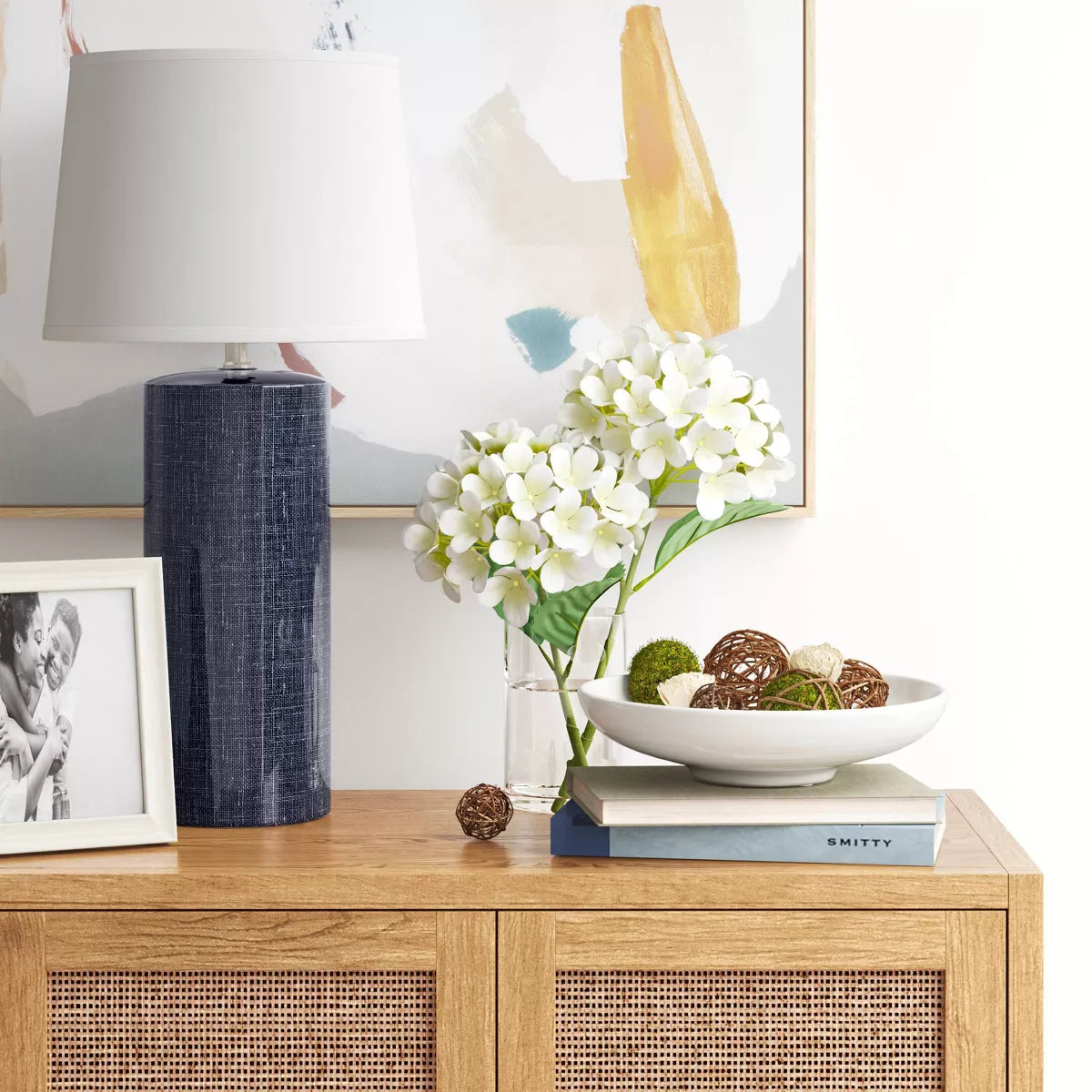 Ceramic Large Dark Blue LAMP BASE ONLY