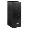 Industries Space Solutions File Cabinet 3 Drawer - Black: Vertical Steel Storage, GreenGuard Certified