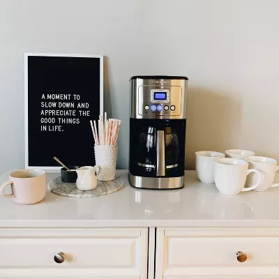 14-Cup Programmable Coffeemaker - Stainless Steel - Drip Coffee Maker, Automatic Shut-Off, LCD Display