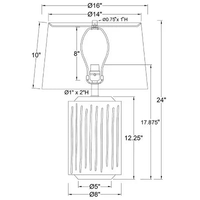 Ceramic Assembled Table Lamp White