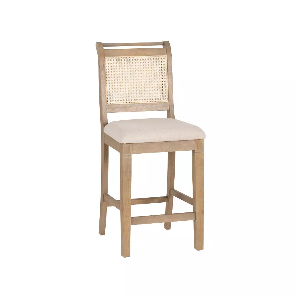 Emmy Cane Counter Height Barstool Natural