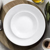16pc Vitrelle Livingware Dinnerware Set Frost White: Microwave & Dishwasher Safe, Service for 4, Includes Plates & Bowls