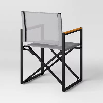1-Piece Henning Folding Patio Chair Gray