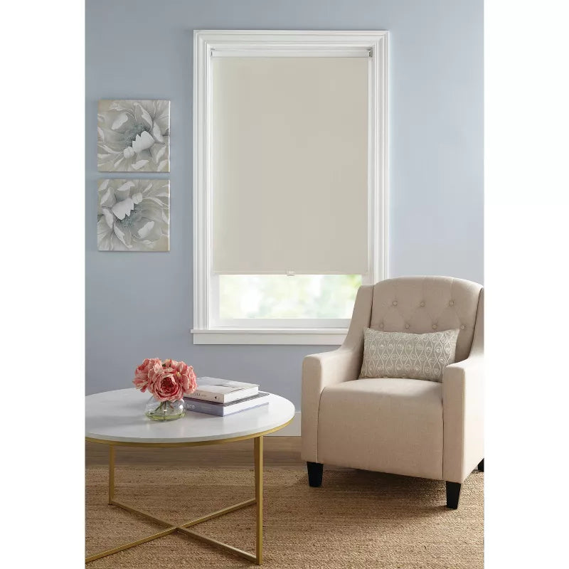 1pc Blackout Roller Window Shade with Slow Release System Gray