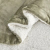 Cozy Solid Plush with Shearling Reverse Bed Blanket - Full/Queen