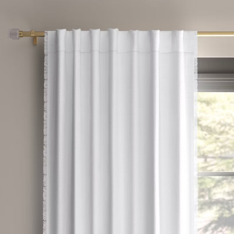 Blackout Slub Weave Raw Edge Curtain Panel
