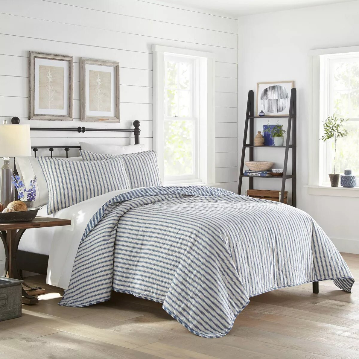 Willow Way Ticking Stripe Quilt & Sham Set - Queen