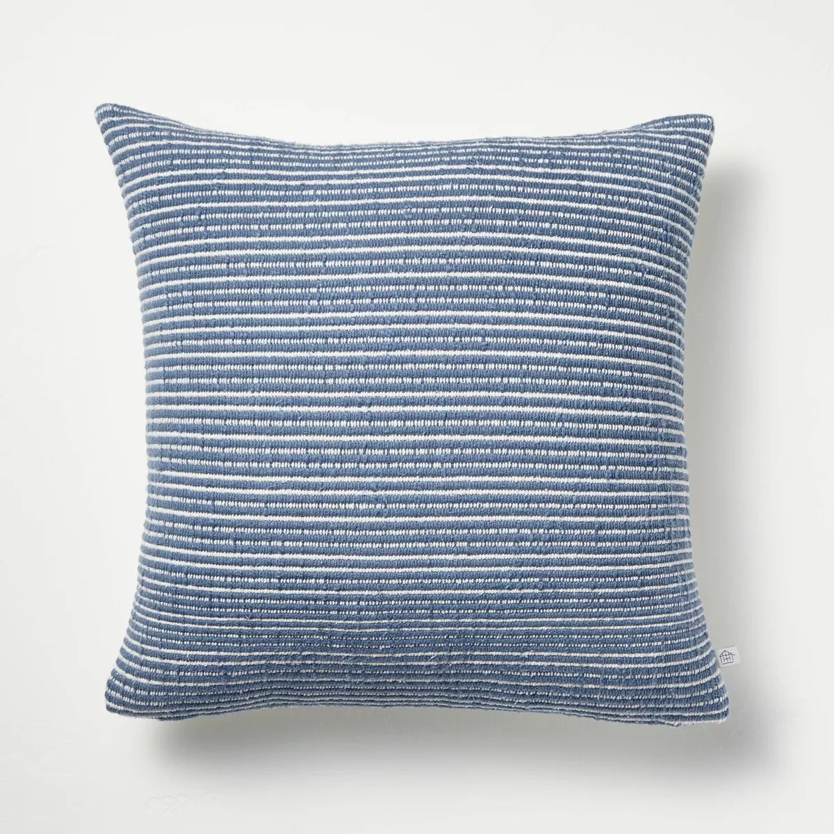 18"x18" Textured Narrow Stripes Square Throw Pillow SHOWROOM ITEM
