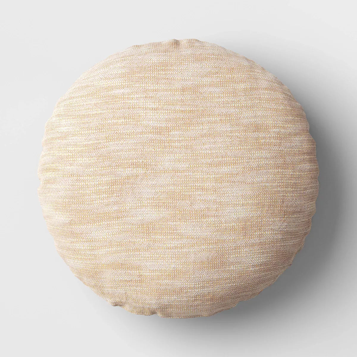 Woven Cotton Round Throw Pillow, final cut