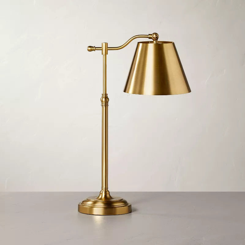 Accented Metal Table Lamp Brass