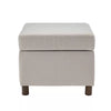 Rectangle Storage Ottoman with Wood Legs and Hinged Lid