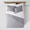 Cotton Linen Chambray Duvet Cover & Sham Set - King