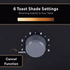 2-Slice Toaster Cool Touch with Wide Slots For Bread, Bagels & Waffle with 6 Adjustable Shade Settings, Crumb Tray & Cancel Function, Black