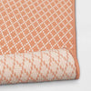 Diamond Power Loom Woven Area Rug Rust - Diamond Pattern, Flat Pile, Indoor Use, Cotton & Polyester - 4'x5'6