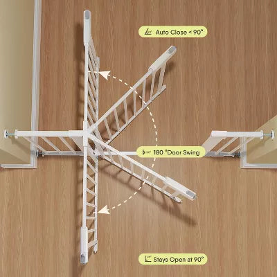 Baby Gate for Stair and Doorway,with Extenders and Pressure/Hardware Mounting Kit