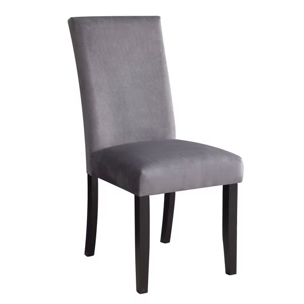 (SET OF 2) Napoli Velvet Side Chairs - Gray SHOWROOM ITEM