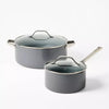 7pc Nonstick Ceramic Coated Aluminum Cookware Set