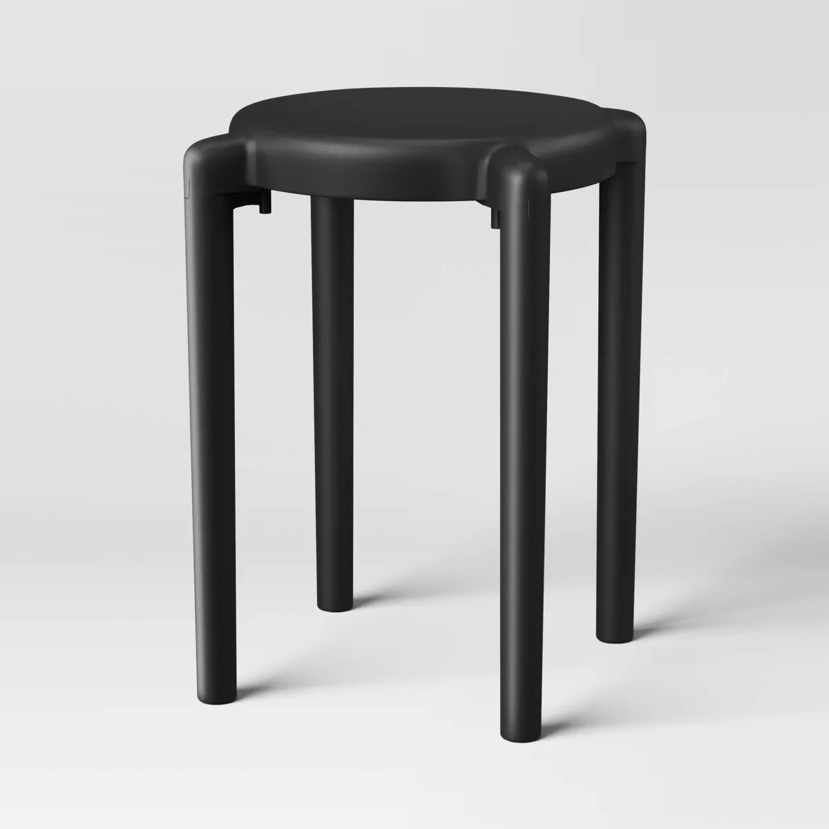 Recycled Plastic Dorm Accent Side Table Black