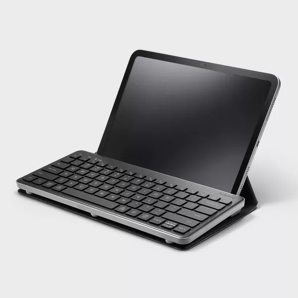 Wireless Keyboard with Stand for iPads & Tablets - Black and Gray