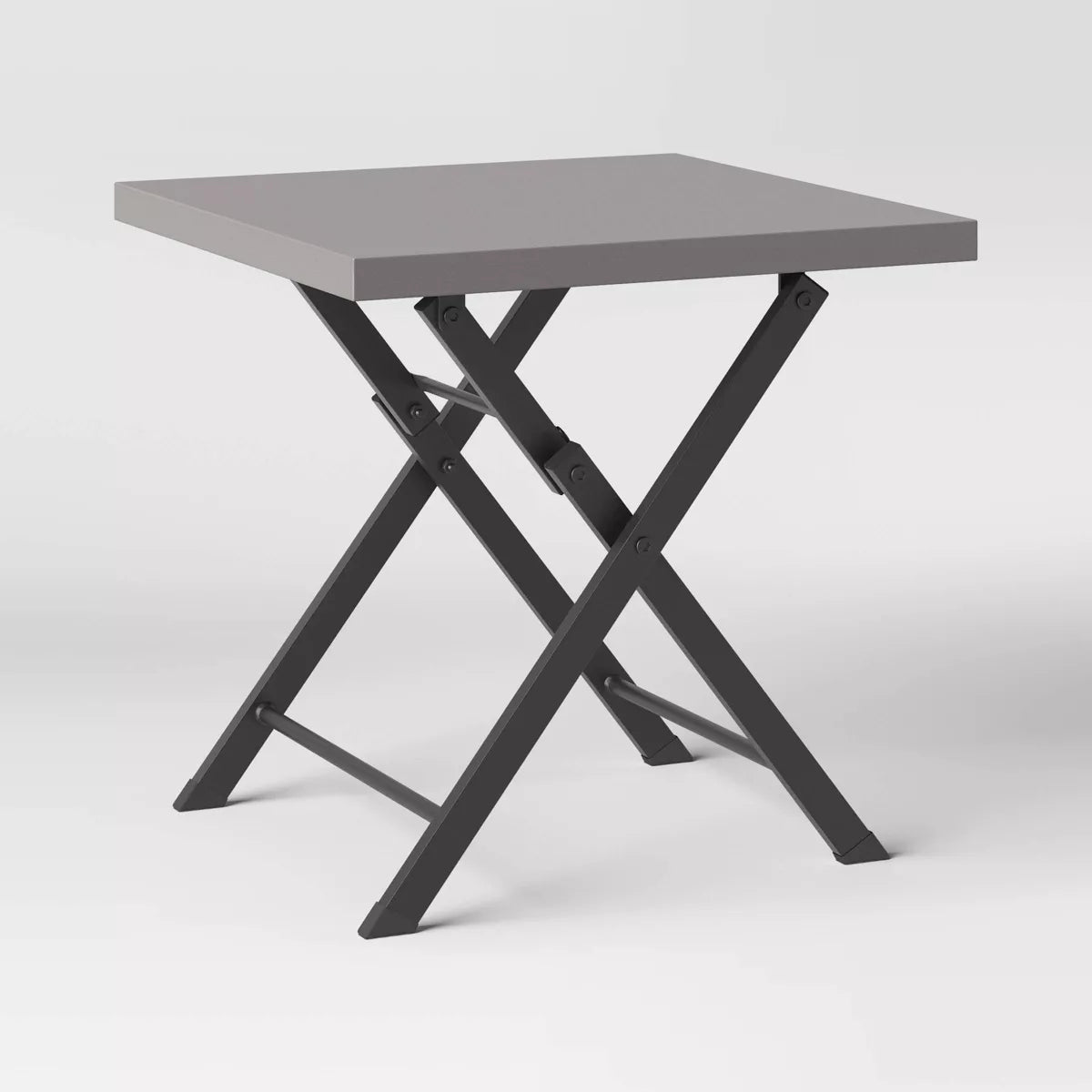 Henning Folding Patio Accent Table - Brown SHOWROOM ITEM
