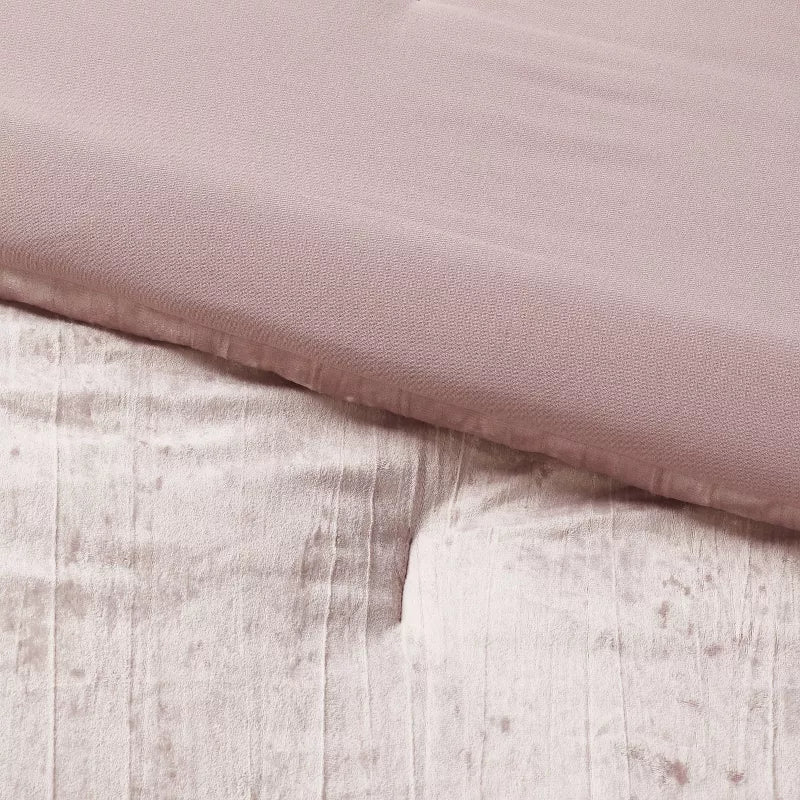 3pc Luxe Distressed Crinkle Velvet Comforter and Sham Set - King