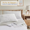 King Memory Foam Bamboo Pillow, Set of 2 - Adjustable Removable Cover