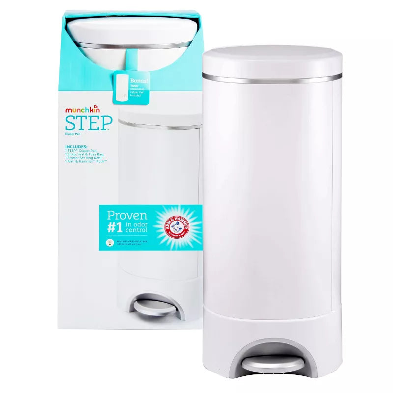 STEP Diaper Pail, Powered by Arm & Hammer