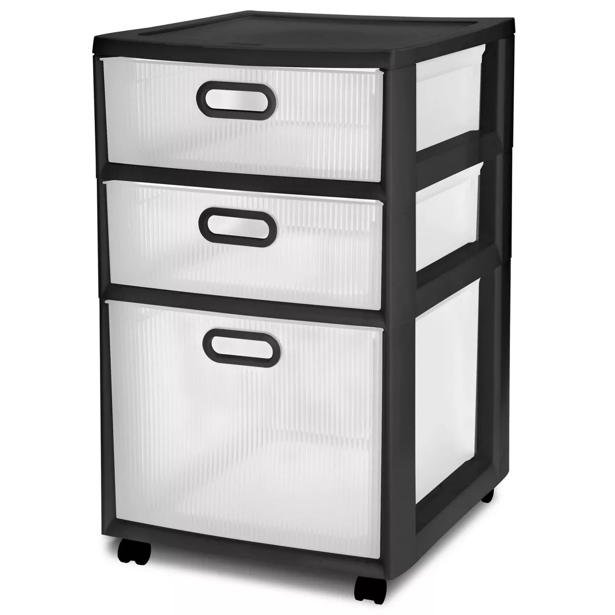 Ultra 3 Drawer Storage Cart Black