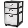 Ultra 3 Drawer Storage Cart Black