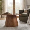 Wooden Round Pedestal Coffee Table