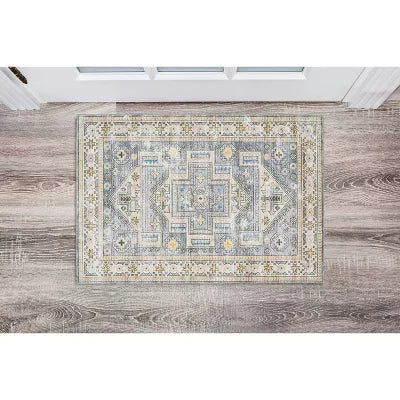 Washable Parson Rug Gray/Beige - 2'x3'