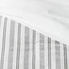 8pc Reversible Classic Stripe Comforter Set Gray/White - Queen