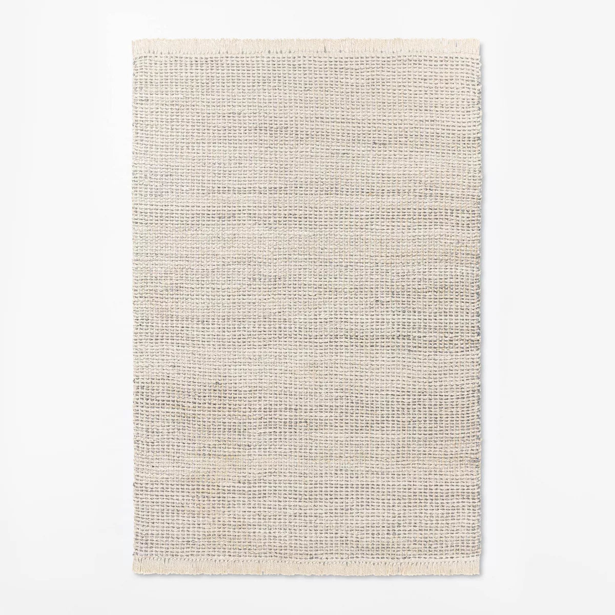 Malibu Woven Jute Rug with Fringe Cream/Gray