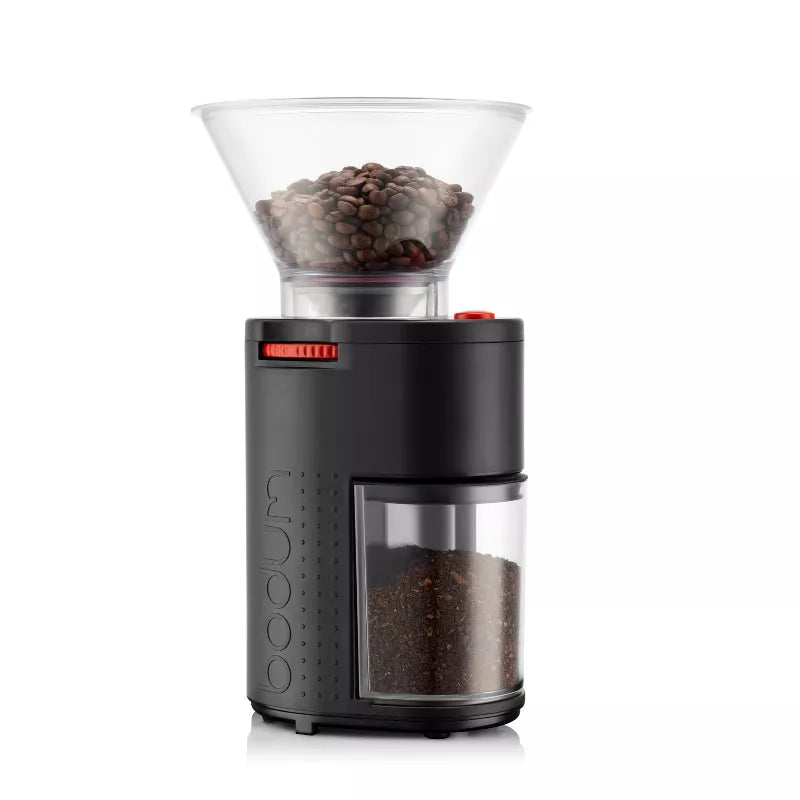Bistro Conical Burr Electric Coffee Grinder Black: 12 Settings, Stainless Steel, BPA-Free, Coarse to Fine Grind