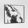 2pk Marble Framed Printed Canvases Black/Tan - Modern Abstract Digital Art, Polystyrene Frame