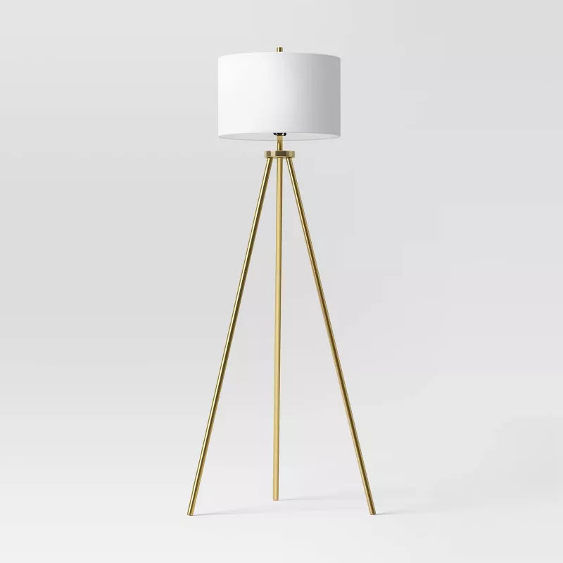 Ellis Tripod Floor Lamp Brass