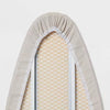 Wide Ironing Board White Metal with Creamy Chai Cover and Iron Rest
