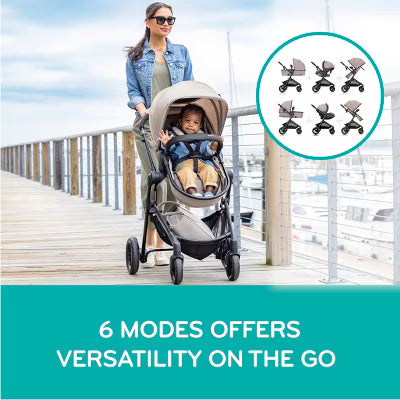 Pivot Modular Travel System with LiteMax Infant Car Seat with Anti-Rebound Bar