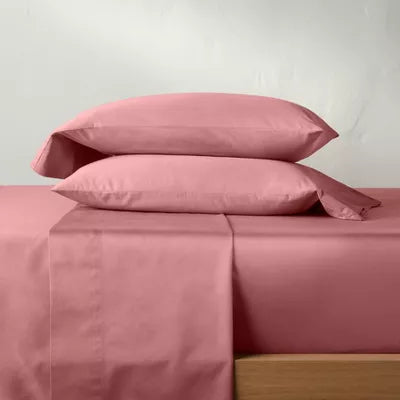 500 Thread Count Washed Supima Sateen Solid Sheet Set - Full