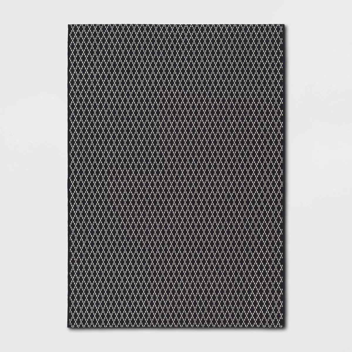 Small Diamond Area Rug Charcoal Gray 4'x5'6"