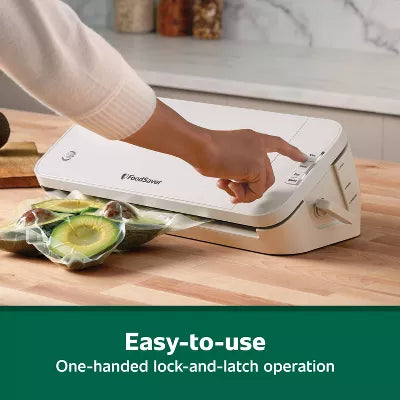 Select Vacuum Sealer with Bags and Roll Oatmilk : Plastic, Spot Clean