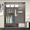 3 to 6 ft Wall-Mounted Closet System Organizer Kit with Hang Rod