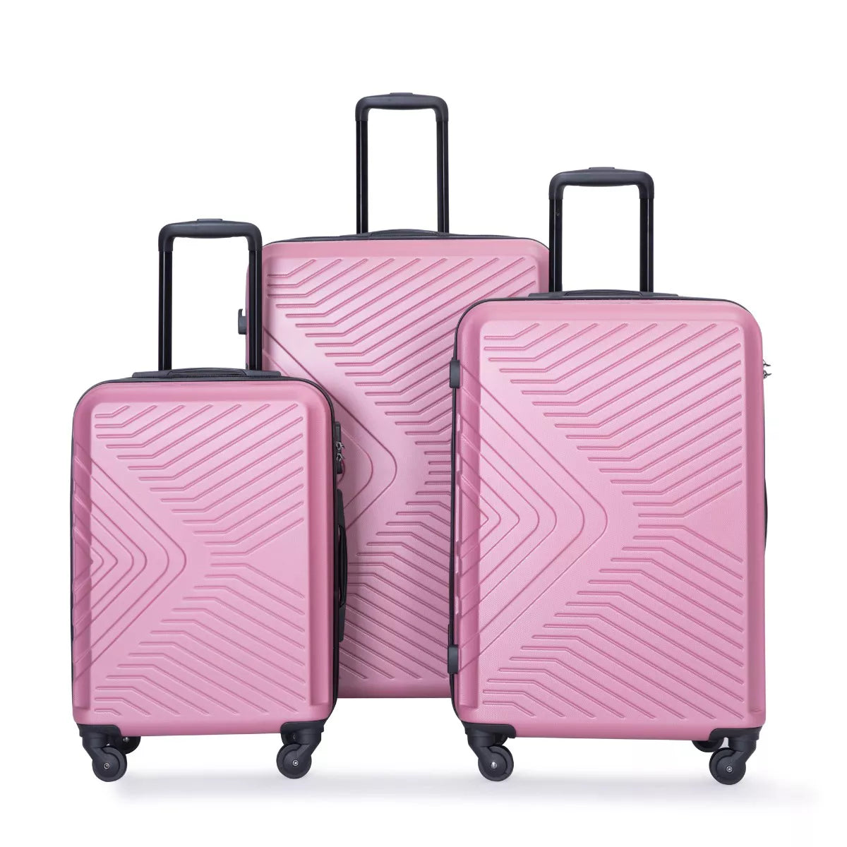 Spinner Suitcase Set with TSA Lock and Organizer Interior ABS Hardshell 3 Piece Luggage