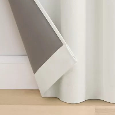 2pk Agata Snow Curtain Panels White