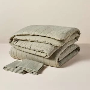 3pc Washed Loop Stripe Comforter Bedding Set - Full/Queen