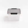 7pk Stack and Pull Plastic Storage Bin: Multicolor, Transparent, Stackable, Lidded, Built-In Handles