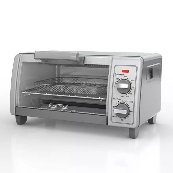 4 Slice Toaster Oven Countertop, Small, Dishwasher-Safe Parts