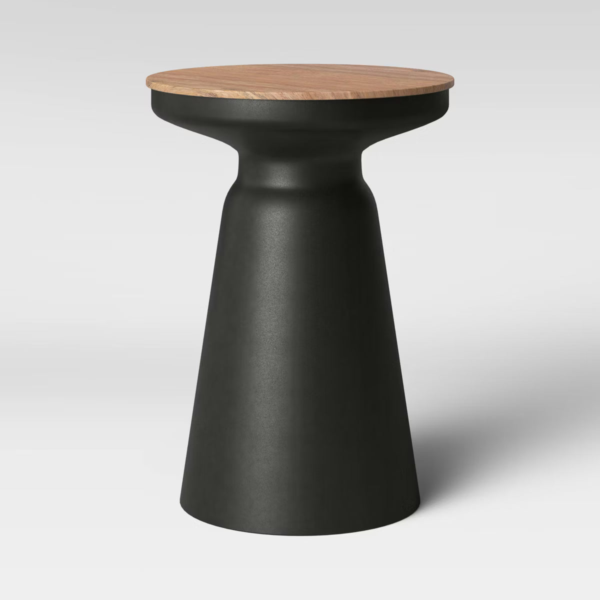 Gino Turned Drum Accent Table Black SHOWROOM ITEM