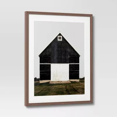 Barn Framed Poster Black - Countryside Elegance, Vintage Artistry